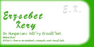 erzsebet kery business card